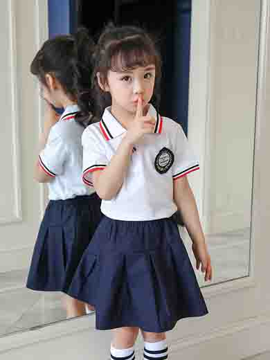 中大男女童校服夏季休閑小學生英倫風學院演出合唱班服